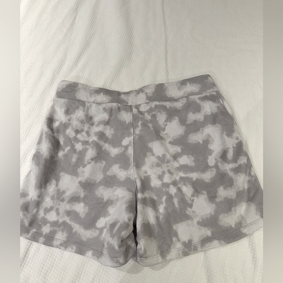 Champion Gray Tie-dye Design Womens Fleece Shorts - Picture 2 of 3